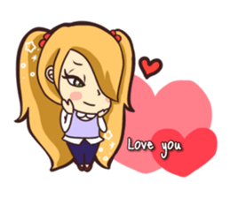 Positiv girl 'Sara' - English sticker #11546464
