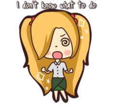 Positiv girl 'Sara' - English sticker #11546465