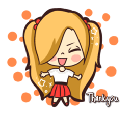 Positiv girl 'Sara' - English sticker #11546467