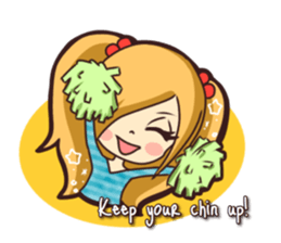 Positiv girl 'Sara' - English sticker #11546468