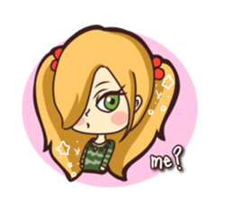 Positiv girl 'Sara' - English sticker #11546469