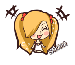 Positiv girl 'Sara' - English sticker #11546470