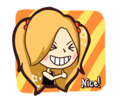 Positiv girl 'Sara' - English sticker #11546471
