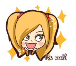 Positiv girl 'Sara' - English sticker #11546473