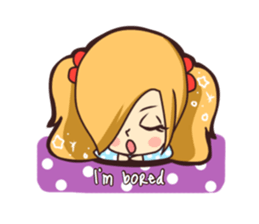 Positiv girl 'Sara' - English sticker #11546474