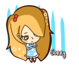 Positiv girl 'Sara' - English sticker #11546481