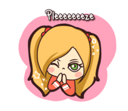 Positiv girl 'Sara' - English sticker #11546483