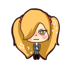 Positiv girl 'Sara' - English sticker #11546484