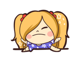 Positiv girl 'Sara' - English sticker #11546485