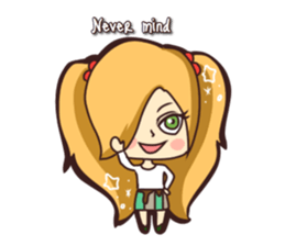 Positiv girl 'Sara' - English sticker #11546486