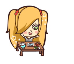Positiv girl 'Sara' - English sticker #11546487