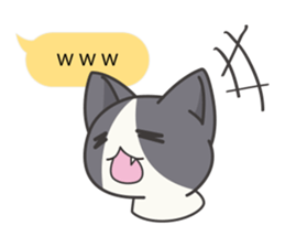 Sticker of Cute Cats -With balloon- sticker #11548756