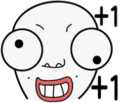 A funny white face sticker #11549328