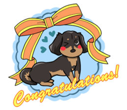 I LOVE Dachshund(Annual events) sticker #11551171