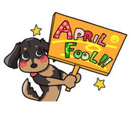 I LOVE Dachshund(Annual events) sticker #11551172