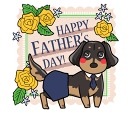 I LOVE Dachshund(Annual events) sticker #11551178