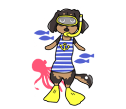 I LOVE Dachshund(Annual events) sticker #11551184