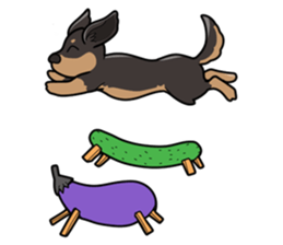 I LOVE Dachshund(Annual events) sticker #11551185