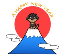 I LOVE Dachshund(Annual events) sticker #11551196