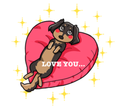 I LOVE Dachshund(Annual events) sticker #11551203