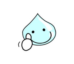 Drops of light blue sticker #11552174