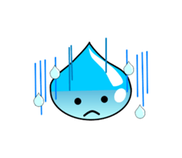Drops of light blue sticker #11552186