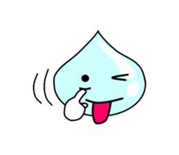 Drops of light blue sticker #11552187