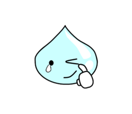 Drops of light blue sticker #11552192