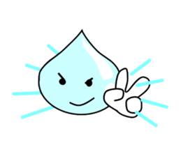 Drops of light blue sticker #11552204