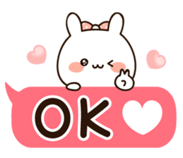 Lovely uruuru rabbit sticker #11552729