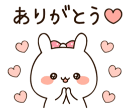 Lovely uruuru rabbit sticker #11552742