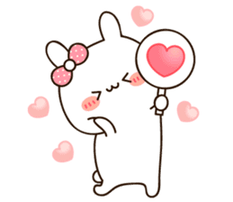 Lovely uruuru rabbit sticker #11552748