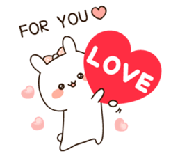 Lovely uruuru rabbit sticker #11552751