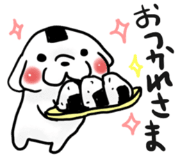 onigiri dog rice ball sticker #11553092