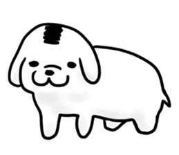 onigiri dog rice ball sticker #11553109