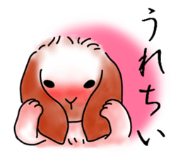 The lop ear rabbit named MO- sticker #11555240