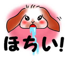 The lop ear rabbit named MO- sticker #11555245