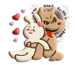 Very Sweet -Rabbit & Wolf- sticker #11555278