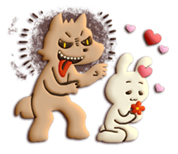 Very Sweet -Rabbit & Wolf- sticker #11555280