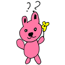 A rabbit and cat is mari and sari sticker #11555873