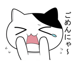 Nyanchi of black-and-white cat2 sticker #11557871