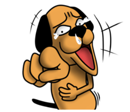 Not cute dog. sticker #11558657