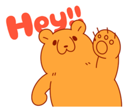 lazy bear english version sticker #11559011