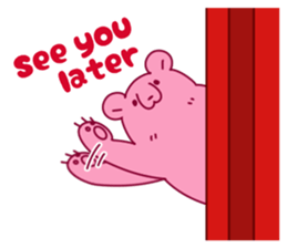 lazy bear english version sticker #11559012