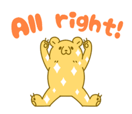 lazy bear english version sticker #11559018