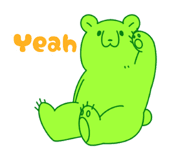 lazy bear english version sticker #11559030