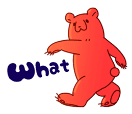 lazy bear english version sticker #11559033