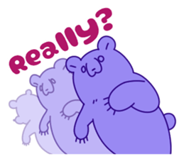 lazy bear english version sticker #11559045