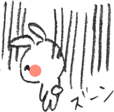 Rabbit to give yoga a try sticker #11559065