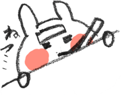 Rabbit to give yoga a try sticker #11559068